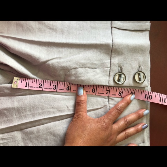 Bebe gray wide leg flared linen dress pants - Picture 10 of 13